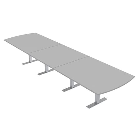 Skutchi Designs 16 Person Conference Table With Power Unit | 16' Arc Rectangle Table | Harmony Series HAR-AREC-48X192-T-U779-NA