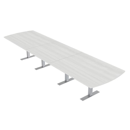 Skutchi Designs 16 Person Conference Table With Power Unit | 16' Arc Rectangle Table | Harmony Series HAR-AREC-48X192-T-WA7976-NA
