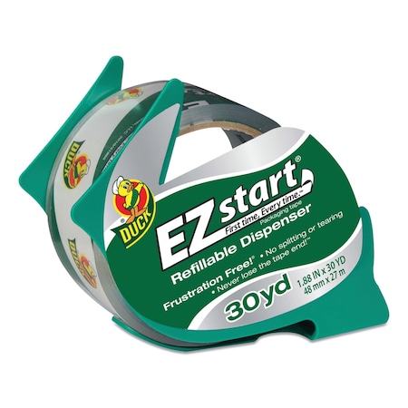 Duck Brand EZ Start Carton Sealing Tape, 1.89in Core, 1.88in x 30 yds, Clear 393192/313078