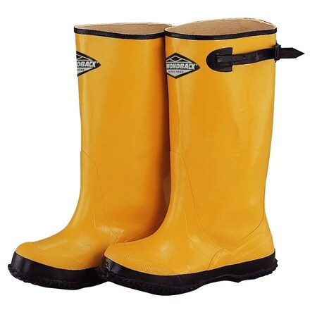 Diamondback Over Shoe Boots, 11, Yellow, Rubber Upper, Slip on Boots Closure RB001-11-C