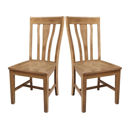 International Concepts Weston Dining Chairs, Hickory, 2PK CI140-84P