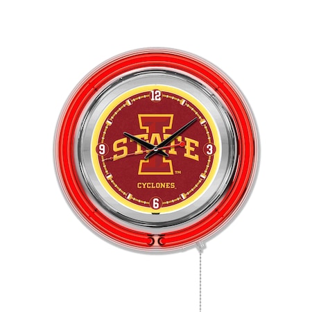 Holland Bar Stool Co Iowa State University Double Neon 15" Clock Clk15IowaSt