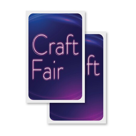 Signmission Craft Fair, Vinyl Decals Only 24 Inch x 36 Inch, Vinyl Decal, 2PK DSB-2436-2PACK-30366