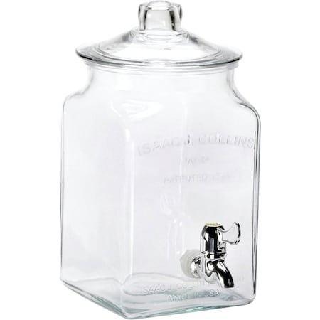 Anchor Hocking Operating Co Oneida Beverage Dispenser, 1.5 Gal Capacity, Glass Container, Clear 93474