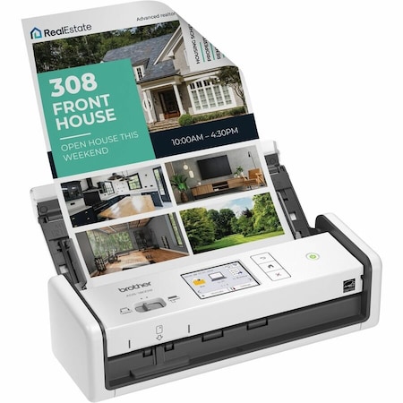 Brother Compact Desktop Scanner with Wireless and Touchscreen, 30 cpm ADS-1800W