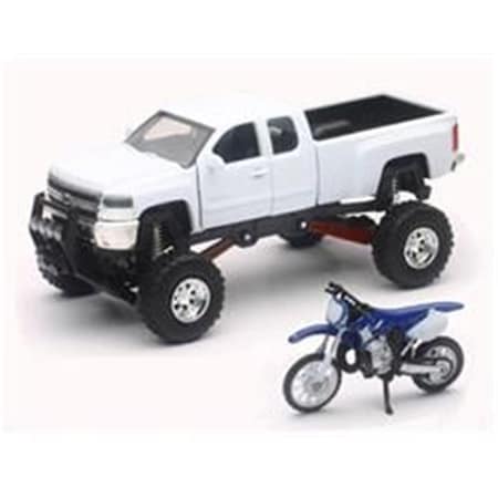 Time2Play New Ray - Chevrolet Silverado Off-Road Pickup with Yamaha Dirt Bike TI1691669