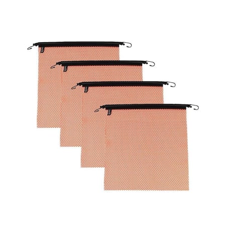 Mytee Products 18in x 18in Orange Jersey Mesh Safety Flags for Trucks w/ Rubber Bungee, 4PK JMF-B-ORANGEx4