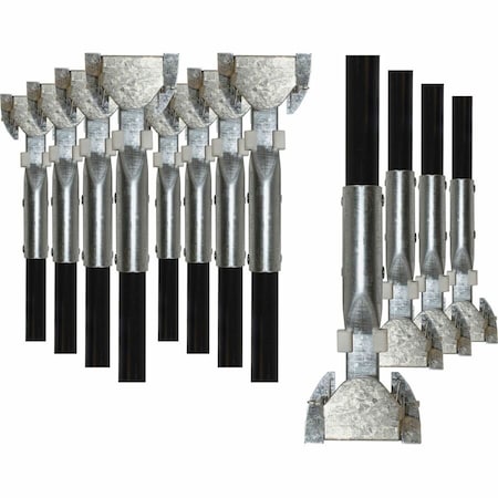 Genuine Joe Clip-On Dust Mop Steel Handle - 60 Length - Black, 12PK GJO02332CT
