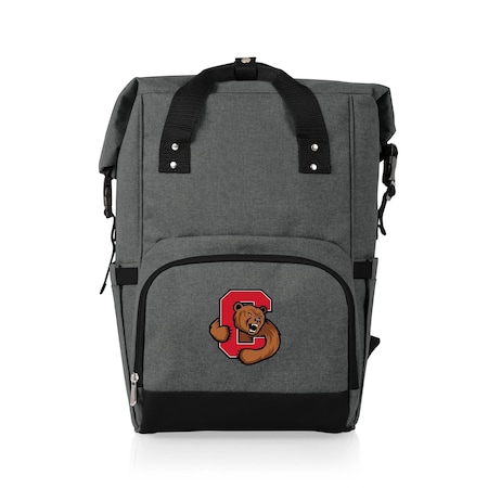 Picnic Time Family Of Brands NCAA Cornell Big Red On The Go Roll-Top Backpack CoolerHeathered Gray 616-00-105-686-0