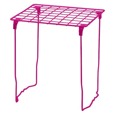 Lockermate By Bostitch Stac-A-Shelf Locker Organizer Shelf, Stackable, Extra Tall, Fits Standard Size School Lockers, Pink 5090-FCH