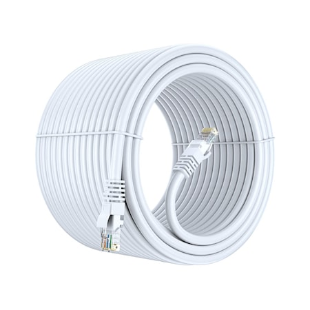 Maximm 250ft Cat6 Pure Copper UTP Ethernet Cable, White CAT6-250FTWhite