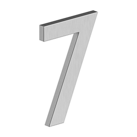 Deltana 4 Stainless Steel House Number 7 with Risers Satin Stainless Steel Finish RNB7U32D