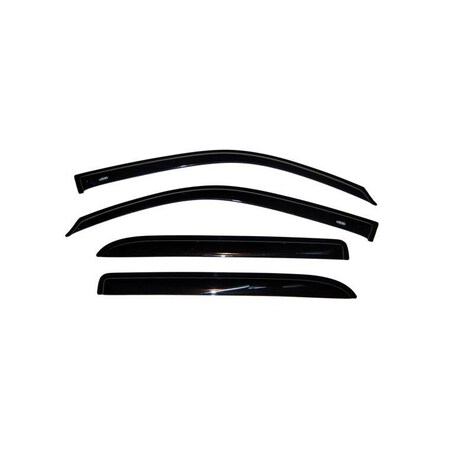 Ventshade Rainguards, Aerodynamic Design, Tape-On, Smoke, Acrylic, Set Of 4 94240