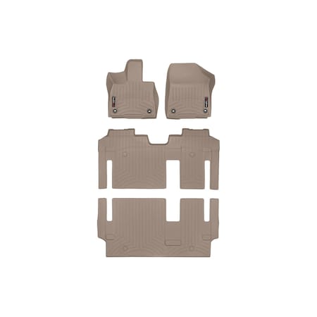 Weathertech Tan, Front, rear, and rear Floorliners 451641-1-3-4