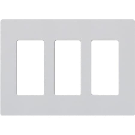 Lutron Designer Wall Plates, Number of Gangs: 3 Satin Finish, Palladium SC-3-PD