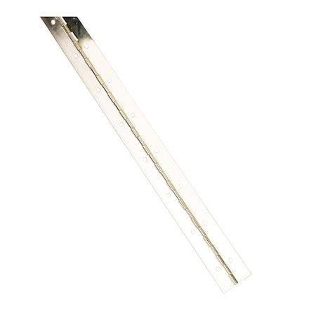 Prosource Continuous Hinge, 180 deg, Steel, Bright Nickel, 1.5 in x 72 in LR-037-PS