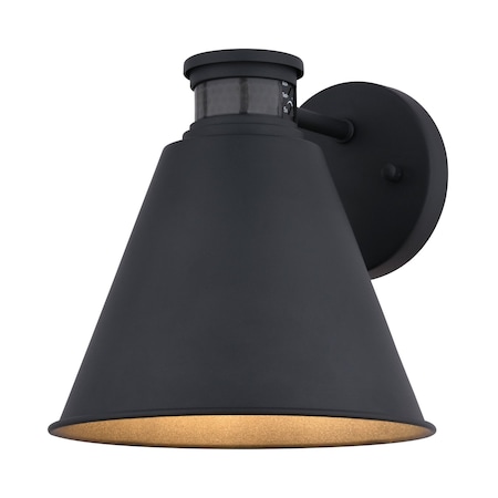 Vaxcel VAXCEL Smith, 8.75 in, Textured Black Outdoor Wall Light, Motion Sensor, Dusk to Dawn, Dark Sky T0820