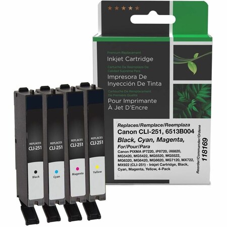 Clover Imaging Group Imaging Remanufactured Black, Cyan, Magenta, Yellow Ink Cartridges 118169
