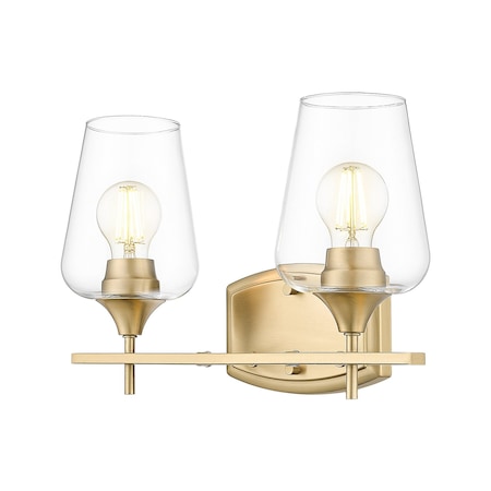 Z-Lite Joliet Burnished Brass 2 Light Vanity 473-2V-BBR