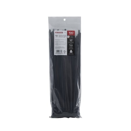 Prosource Cable Tie, 101 mm Max Bundle Dia, Self-Locking Locking, Nylon, Black, 100PK CT0916