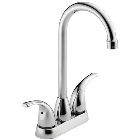 Delta DELTA Peerless Tunbridge P288LF Bar-Prep Faucet, 2-Faucet Handle, 7-7/8 in H Spout, Brass, Chrome P288LF