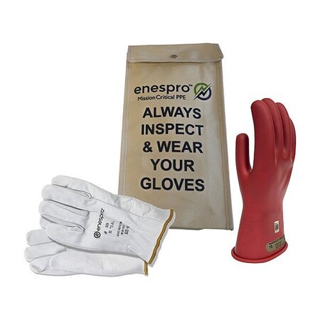 National Safety Apparel Electrical-Insulating Glove Kit, Leather, Rubber, 07, 1 PR KITGC00R07