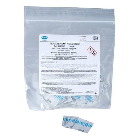 Hach DPD Free Chlorine Reagent, 5 mL, PK50 2197846