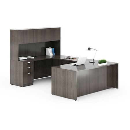 Boss U-Shaped Office Desk, 71 in D X 65 1/2 in H, 108 in W X GroupA5-DW
