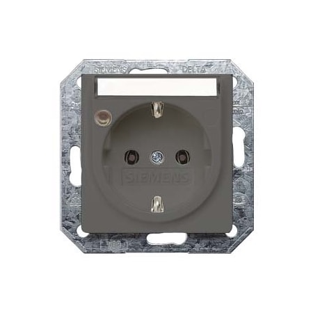 Siemens DELTA i-system SCHUKO socket outlet with increased touch protection with labeling 5UB1944