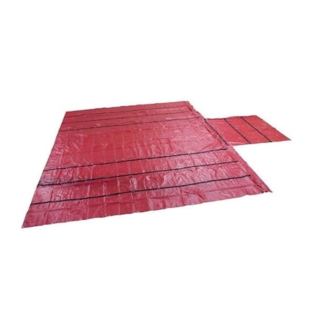 Mytee Products Superlight 14oz Flatbed Trailer Lumber Steel Tarp 20x27 6ft Drop - Red SLLT6FT-RED