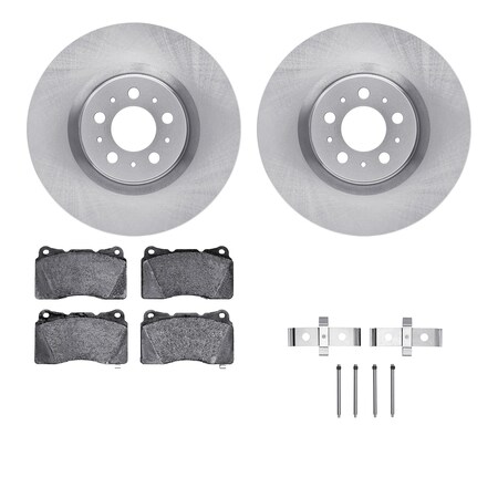 Dynamic Friction Co DFC Brake Rotor with 5000 Brake Pads and Hardware Kit 6512-27216
