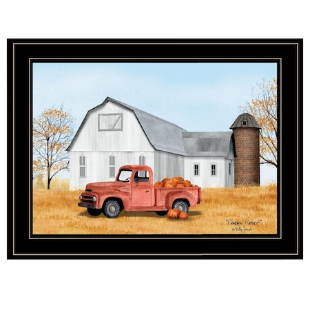 Homeroots Pumpkin Harvest 2 Black Framed Print Kitchen Wall Art 404566