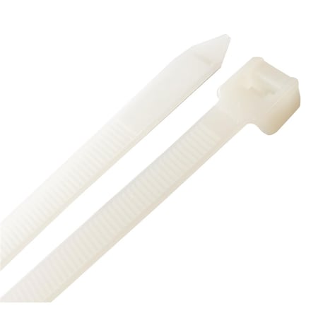 Soundwave Cable Tie, 24 in L, White, PA 6.6, 175 lb Strength, 10 PK SO1678739
