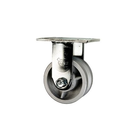 Service Caster 4 Inch V Groove Semi Steel Wheel Rigid Caster with Roller Bearing SCC-30R420-VGR