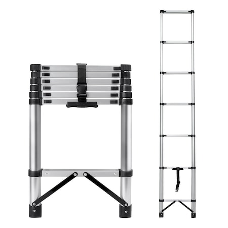Wrightmaster 10.5 ft. Lightweight Aluminum Extension Ladder with Non-Marring Feet, 330 lbs. Load Capacity,  ZROTLYJ-11066