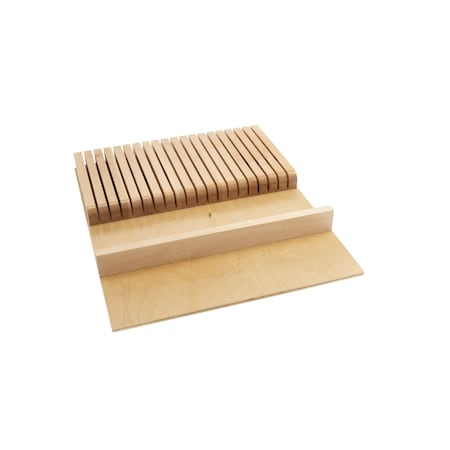 Rev-A-Shelf Drawer Insert, Maple Wood, Natural Maple, 18.5 in W, 2.38 in H, 22 in D 4WKB-1
