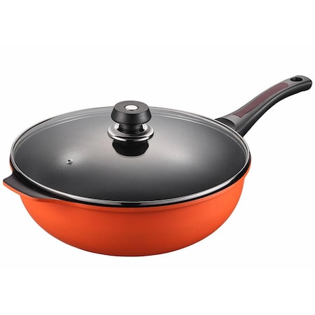 Black Bolt PN Poong Nyun Die Casting Wok Pan - Orange KG171511