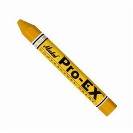 Markal Clay Based Lumber Crayon, 1/2 in Hex Tip, Yellow 080381