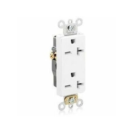 Leviton PlugsandReceptacles, 20A, 250VAC, Wht, Nylon 16462-W