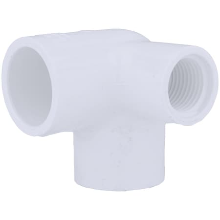 Charlotte Pipe And Foundry 3/4'' x 3/4'' Slip x 1/2'' Female Schedule 40 90 Deg. PVC Elbow w/Side Inlet, 1/4 Bend PVC 02520 0800HA