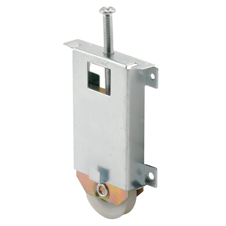 Prime-Line Door Roller, 1-1/2 in Dia Roller, Steel, 1-Roller, Bottom Mounting Zinc-Plated N 6630