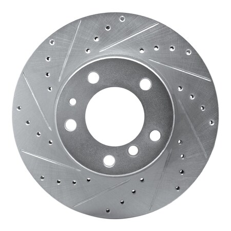 Dynamic Friction Co DFC Brake Rotor - Drilled and Slotted - Silver 631-31023L