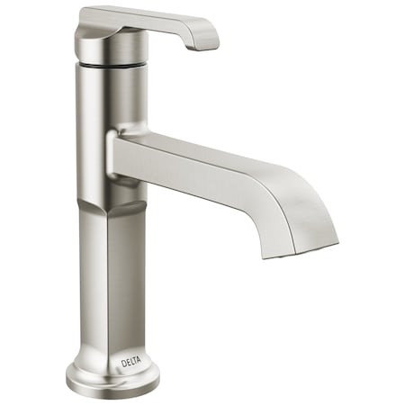Delta Tetra Single Handle Bathroom Faucet In Lumicoat Stainless 589-SS-PR-LPU-DST