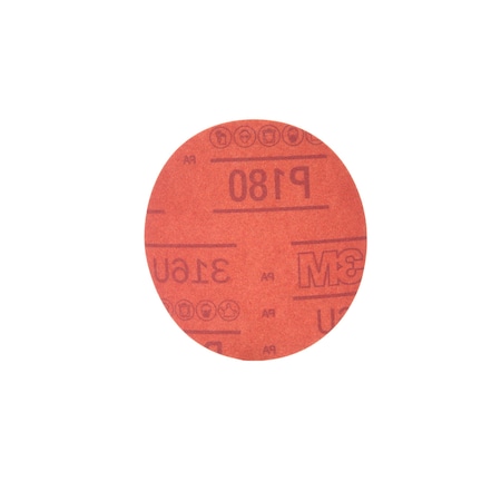 3M 5 in Dia, 500X, Aluminum Oxide, P180 Grit 316U