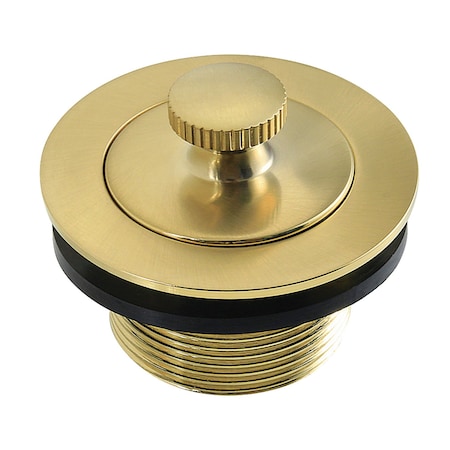 Kingston Brass 1-1/2-Inch Brass Lift & Lock Bathtub Drain, Brushed Brass DLT2087