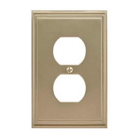 Fivegears 3.18 x 4.93 in. Mulholland 2 Plug Wall Plate, Golden Champagne FI1343285
