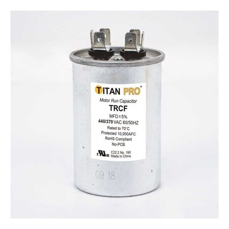 Titan 20 MFD 440/370-Volt Round Run Capacitor TRCF20