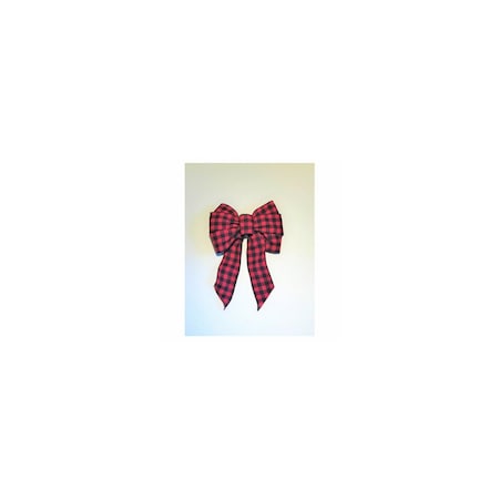 Holiday Trims Deluxe Bow, Buffalo Plaid, 8-1/5-In. x 14-In. 6212