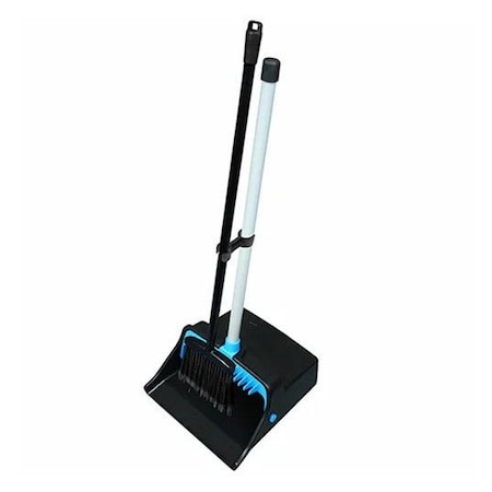 Impact Lobby Dustpan PVC Handle with Broom Black-Blue - Case of 1 T0014-00