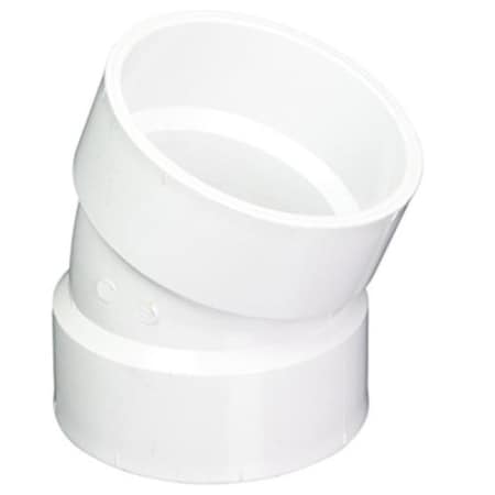 Charlotte Pipe And Foundry PVC 003241200HA 4 IN 22-1/2 DEG PVC DWV ELBOW PVC 00324  1200HA